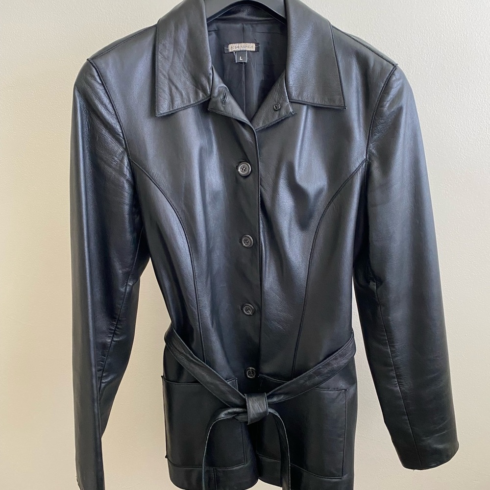 Rozae Nichols Black Real Leather Jacket